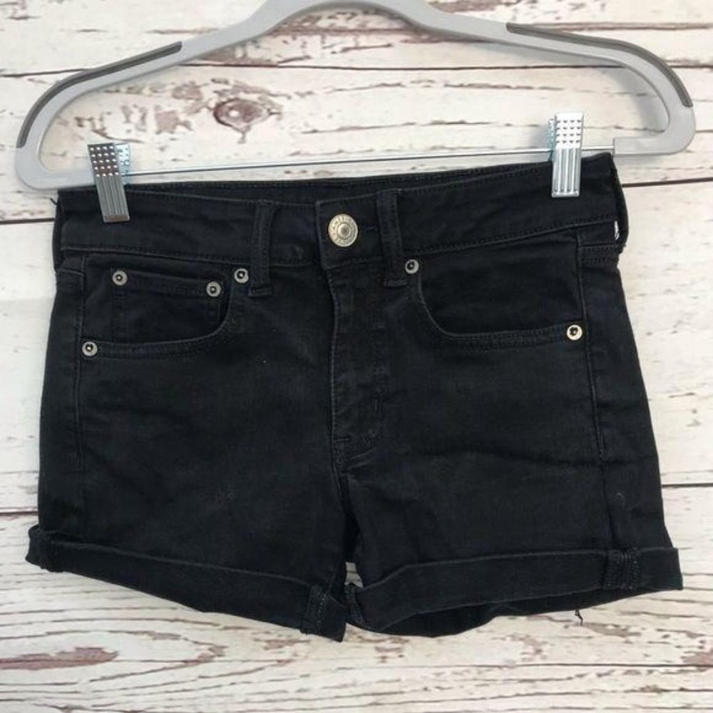 American Eagle Stretch Midi Denim Jean Shorts